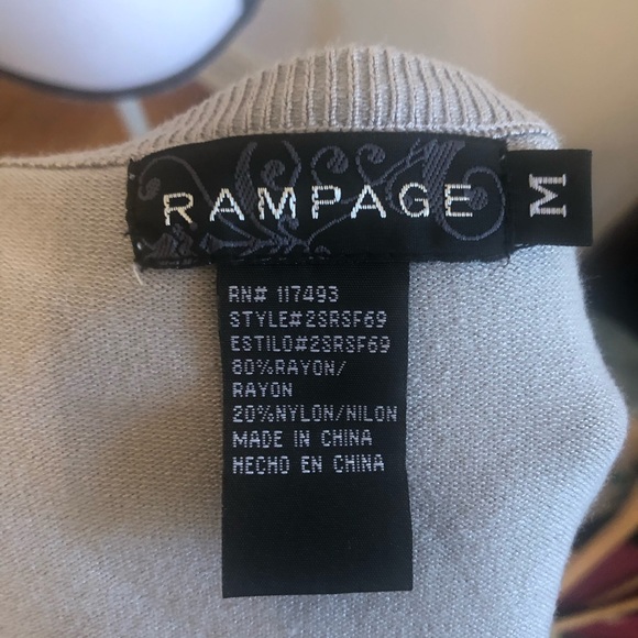 Rampage Grey Shrug Sweater Button Up - Picture 6 of 6